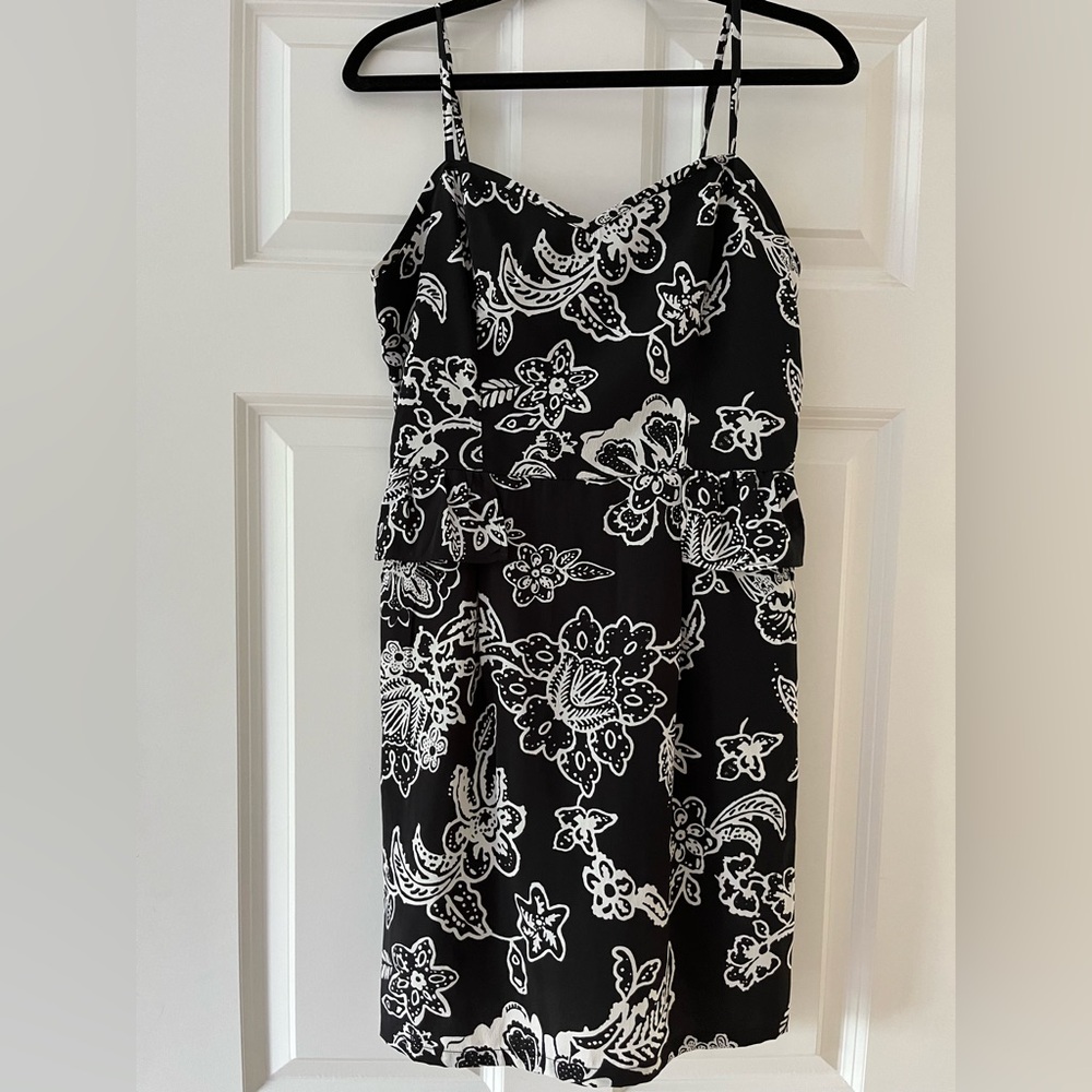 Black and White Patterned American Eagle Dress with Spaghetti Straps